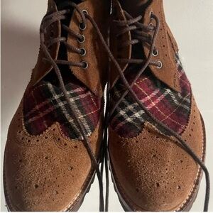 Bruno Magli Brown and Plaid Men's Oxfords